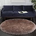 Premium Round Shaggy Carpet Plain Fur Rugs