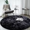 Premium Round Shaggy Carpet Plain Fur Rugs