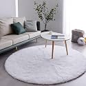 Premium Round Shaggy Carpet Plain Fur Rugs