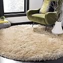 Premium Round Shaggy Carpet Plain Fur Rugs