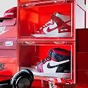 Premium RUBY Sneaker Storage Containers - Durable Shoe Storage Box - Space-Saving Stackable Organizer, Heavy-Duty Storage Box , Magnetic Closure Shoe Organizer, Easy Assembly Clear Plastic Containers