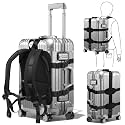 Heavy-Duty Luggage Backpack Conversion Straps for 16-21 Inch Suitcase Hardcase for Adventure Travel Cobble Stone Streets Stair - S