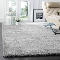 Premium Shaggy Carpet | Ultra Soft &amp; Thick Plush Rug | 2X4 FEET Modern Luxury Floor Carpet for Living Room &amp; Bedroom | Home Decor Carpet (Silver)