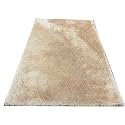 Premium Shaggy Carpet | Ultra Soft &amp; Thick Plush Rug | 4X6 FEET Modern Luxury Floor Carpet for Living Room &amp; Bedroom | Home Decor Carpet (Gold White)