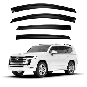 premium smoke car door visor frontrear sunrain guard outside mount tape-on window visors compatible with toyo-ta land cruiser 2025-2026