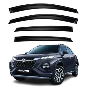 premium smoke car door visor frontrear sunrain guard outside mount tape-on window visors compatible with suzuki fronx 2025-2026