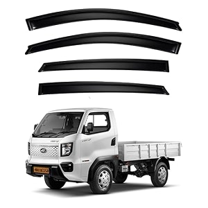 premium smoke car door visor frontrear sunrain guard outside mount tape-on window visors compatible with mahin-dra veero 2025-2026