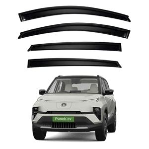 premium smoke car door visor frontrear sunrain guard outside mount tape-on window visors compatible with tata punch ev 2025-2026