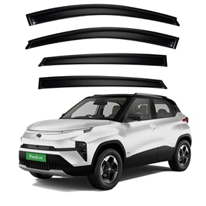 premium smoke car door visor frontrear sunrain guard outside mount tape-on window visors compatible with tata punch ev 2026