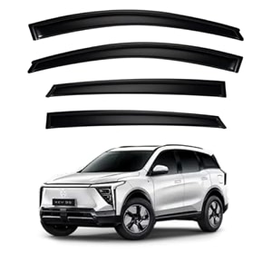premium smoke car door visor frontrear sunrain guard outside mount tape-on window visors compatible with mahindra xev 9s 2025-2026