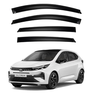 premium smoke car door visor frontrear sunrain guard outside mount tape-on window visors compatible with tata altroz 2025-2026