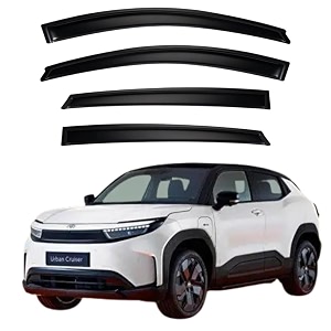 premium smoke car door visor frontrear sunrain guard outside mount tape-on window visors compatible with toyota urban cruiser ebella 2026 onwards