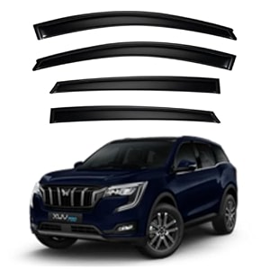 premium smoke car door visor frontrear sunrain guard outside mount tape-on window visors compatible with mahin-dra xuv 700 2025-2026