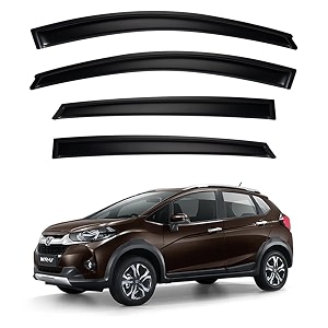 premium smoke car door visor frontrear sunrain guard outside mount tape-on window visors compatible with honda wr-v 2025-2026