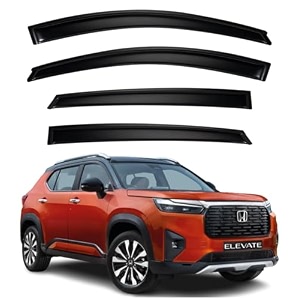 premium smoke car door visor frontrear sunrain guard outside mount tape-on window visors compatible with honda elevate ev 2025-2026
