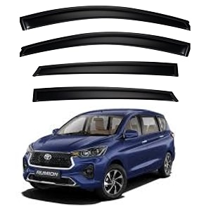 premium smoke car door visor frontrear sunrain guard outside mount tape-on window visors compatible with toyo-ta rumion 2025-2026