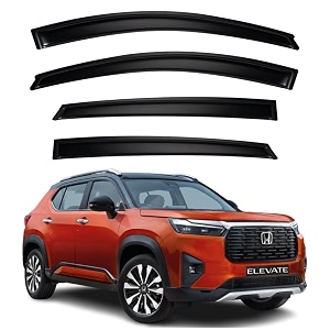 premium smoke car door visor frontrear sunrain guard outside mount tape-on window visors compatible with honda elevate 2025-2026