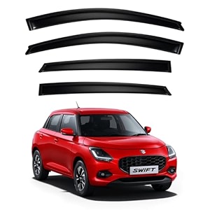 premium smoke car door visor frontrear sunrain guard outside mount tape-on window visors compatible with suzuki swift 2025-2026