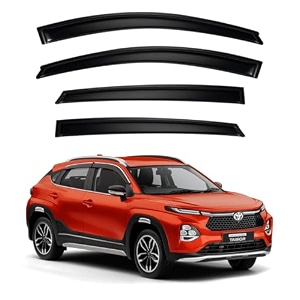 premium smoke car door visor frontrear sunrain guard outside mount tape-on window visors compatible with toyo-ta urban cruiser taisor 2025-2026