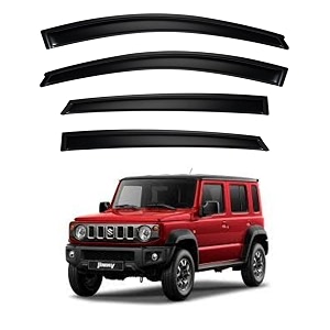 premium smoke car door visor frontrear sunrain guard outside mount tape-on window visors compatible with suzuki jimny 2025-2026