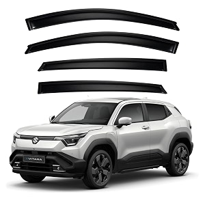 premium smoke car door visor frontrear sunrain guard outside mount tape-on window visors compatible with suzuki e vitara 2025-2026