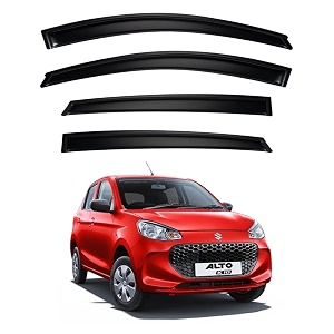 premium smoke car door visor frontrear sunrain guard outside mount tape-on window visors compatible with suzuki alto k10 2025-2026
