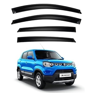 premium smoke car door visor frontrear sunrain guard outside mount tape-on window visors compatible with suzuki s-presso 2025-2026