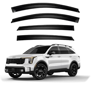 Premium Smoke Car Door Visor FrontRear Sun