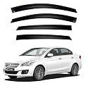 Premium Smoke Car Door Visor Front+Rear Sun/Rain Guard Outside Mount Tape-On Window Visors Compatible with Suzuki Ciaz (2025-2026)