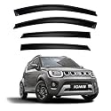 Premium Smoke Car Door Visor Front+Rear Sun/Rain Guard Outside Mount Tape-On Window Visors Compatible with Suzuki Ignis (2025-2026)