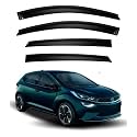 Premium Smoke Car Door Visor Front+Rear Sun/Rain Guard Outside Mount Tape-On Window Visors Compatible with Tata Altroz EV (2025-2026)