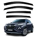 Premium Smoke Car Door Visor Front+Rear Sun/Rain Guard Outside Mount Tape-On Window Visors Compatible with Suzuki FRONX (2025-2026)