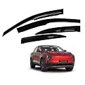 Premium Smoke Car Door Visor Front+Rear Sun/Rain Guard Outside Mount Tape-On Window Visors Compatible with Mahin-dra XEV 9e (2025-2026)