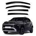 Premium Smoke Car Door Visor Front+Rear Sun/Rain Guard Outside Mount Tape-On Window Visors Compatible with New TATA Punch (2026 Onwards)
