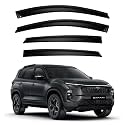 Premium Smoke Car Door Visor Front+Rear Sun/Rain Guard Outside Mount Tape-On Window Visors Compatible with Tata Safari EV (2025-2026)