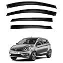 Premium Smoke Car Door Visor Front+Rear Sun/Rain Guard Outside Mount Tape-On Window Visors Compatible with Tata Tiago (2025-2026)