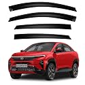 Premium Smoke Car Door Visor Front+Rear Sun/Rain Guard Outside Mount Tape-On Window Visors Compatible with Tata Curvv (2025-2026)