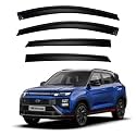 Premium Smoke Car Door Visor Front+Rear Sun/Rain Guard Outside Mount Tape-On Window Visors Compatible with Hyu-ndai Creta N Line (2025-2026)