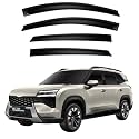 Premium Smoke Car Door Visor Front+Rear Sun/Rain Guard Outside Mount Tape-On Window Visors Compatible with MG Hector Tomahawk (2026)