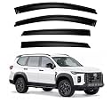 Premium Smoke Car Door Visor Front+Rear Sun/Rain Guard Outside Mount Tape-On Window Visors Compatible with MG Majestor (2026)