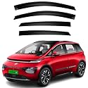 Premium Smoke Car Door Visor Front+Rear Sun/Rain Guard Outside Mount Tape-On Window Visors Compatible with MG Windsor EV (2025-2026)