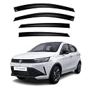Premium Smoke Car Door Visor Front+Rear Sun/Rain Guard Outside Mount Tape-On Window Visors Compatible with Tata Tiago (2026)