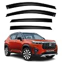 Premium Smoke Car Door Visor Front+Rear Sun/Rain Guard Outside Mount Tape-On Window Visors Compatible with Honda Elevate EV (2025-2026)