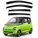 Premium Smoke Car Door Visor Front+Rear Sun/Rain Guard Outside Mount Tape-On Window Visors Compatible with MG Comet EV (2025-2026)