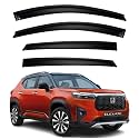 Premium Smoke Car Door Visor Front+Rear Sun/Rain Guard Outside Mount Tape-On Window Visors Compatible with Honda Elevate (2025-2026)