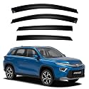Premium Smoke Car Door Visor Front+Rear Sun/Rain Guard Outside Mount Tape-On Window Visors Compatible with Toyo-ta Urban Cruiser Hyryder (2025-2026)