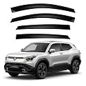 Premium Smoke Car Door Visor Front+Rear Sun/Rain Guard Outside Mount Tape-On Window Visors Compatible with Suzuki E Vitara (2025-2026)