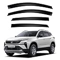 Premium Smoke Car Door Visor Front+Rear Sun/Rain Guard Outside Mount Tape-On Window Visors Compatible with Tata Harrier (2025-2026)