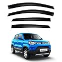 Premium Smoke Car Door Visor Front+Rear Sun/Rain Guard Outside Mount Tape-On Window Visors Compatible with Suzuki S-Presso (2025-2026)