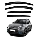 Premium Smoke Car Door Visor Front+Rear Sun/Rain Guard Outside Mount Tape-On Window Visors Compatible with Citroen C3 (2025-2026)